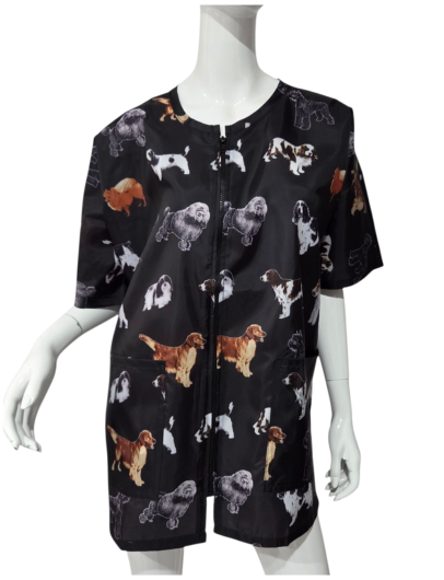 Sarrau régulier motif chien avec zip