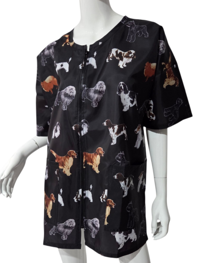 Sarrau régulier motif chien avec zip – Image 3