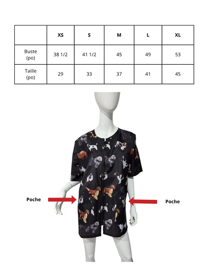 Sarrau régulier motif chien avec zip – Image 2